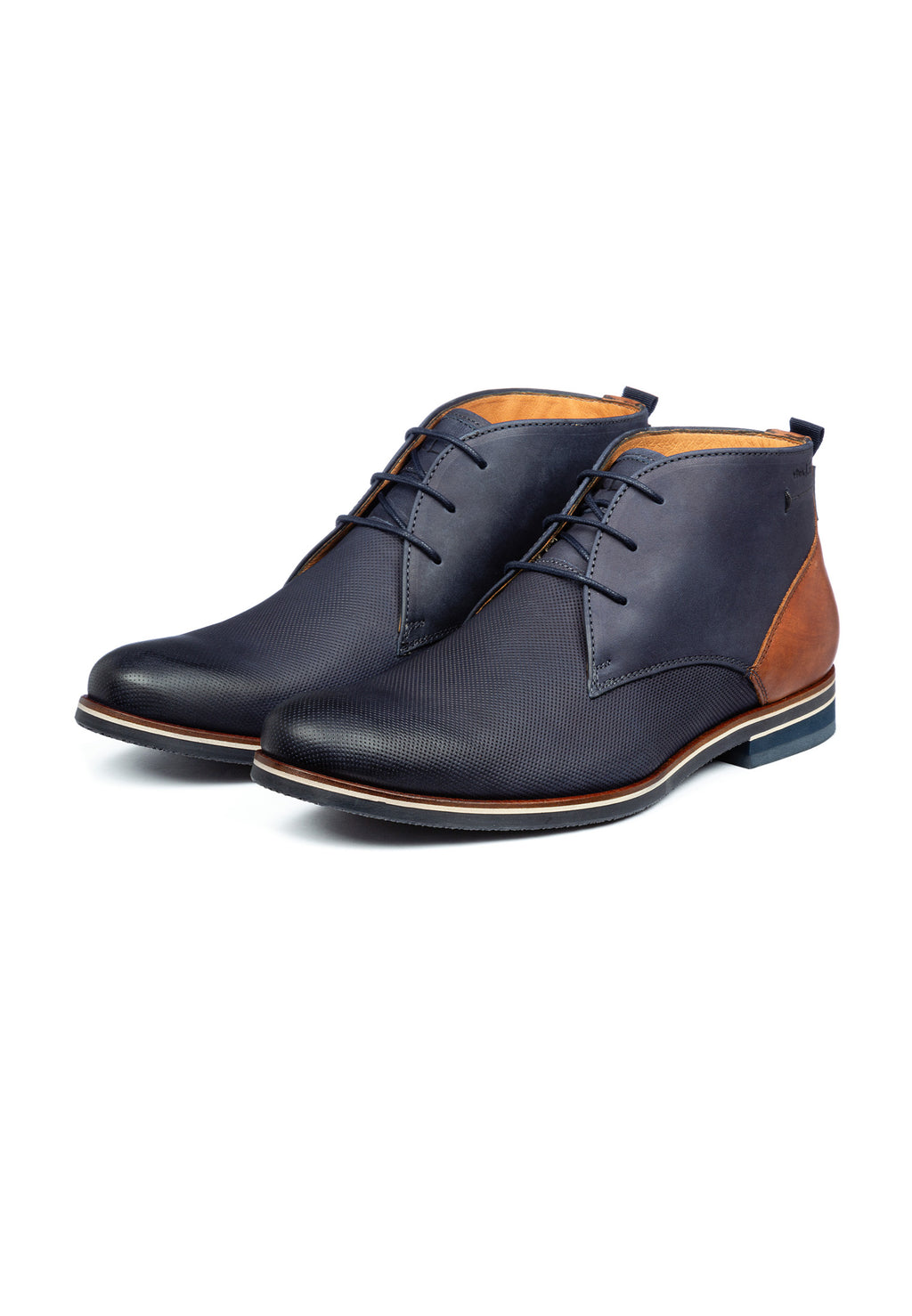 Navy nubuck Sabinus halbe Schnürschuhe