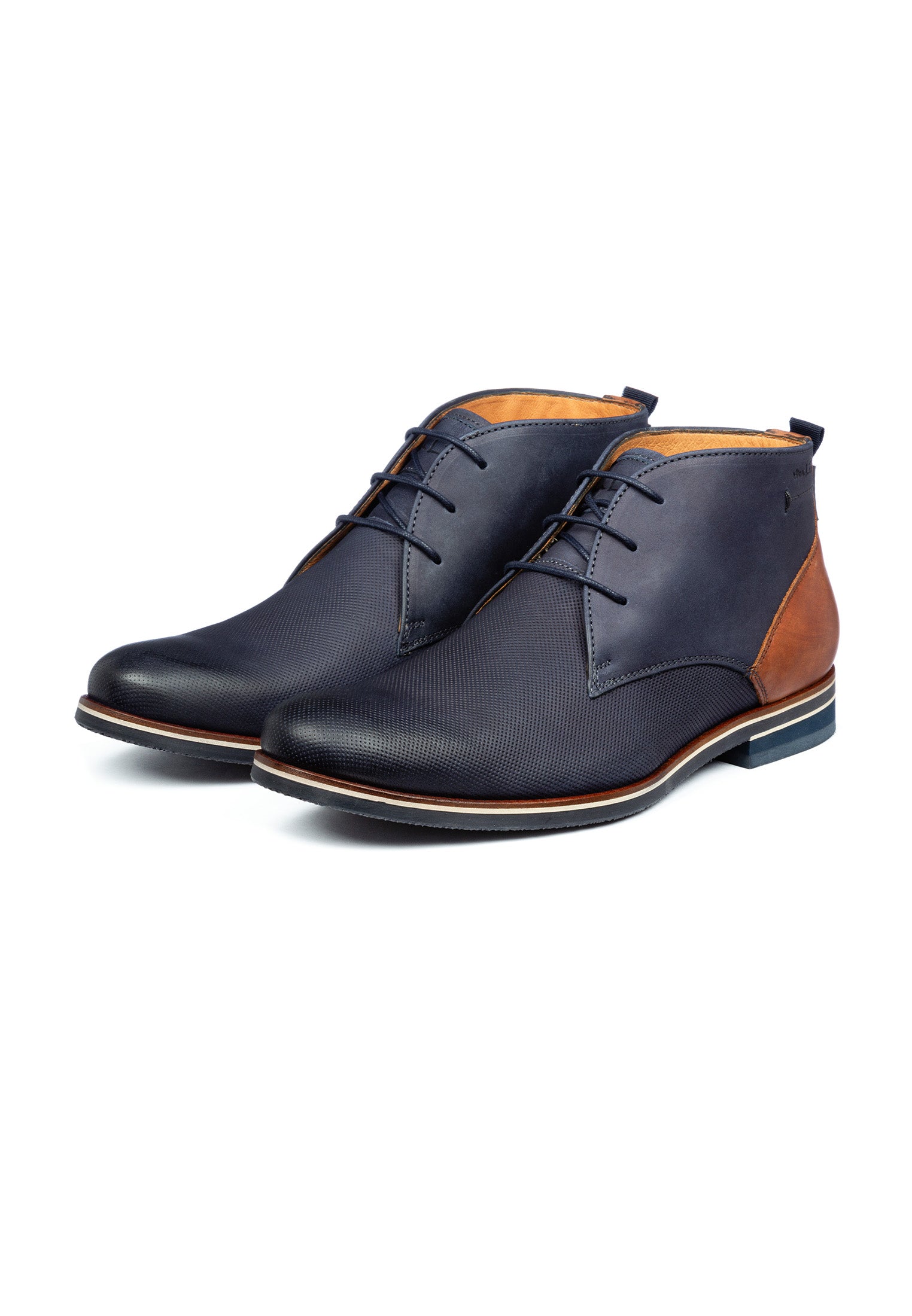 Navy nubuck Sabinus halbe Schnürschuhe