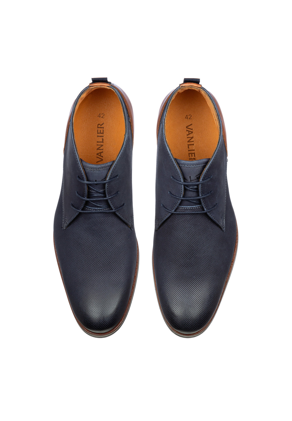 Navy nubuck Sabinus halbe Schnürschuhe