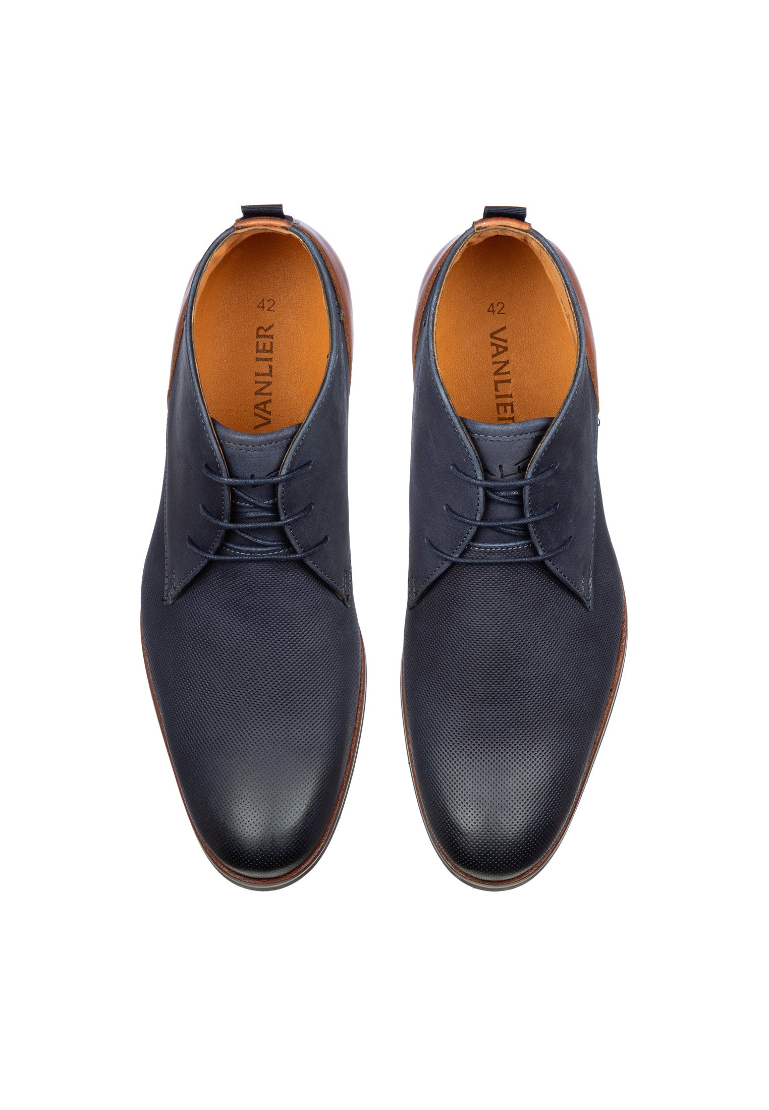 Navy nubuck Sabinus halbe Schnürschuhe