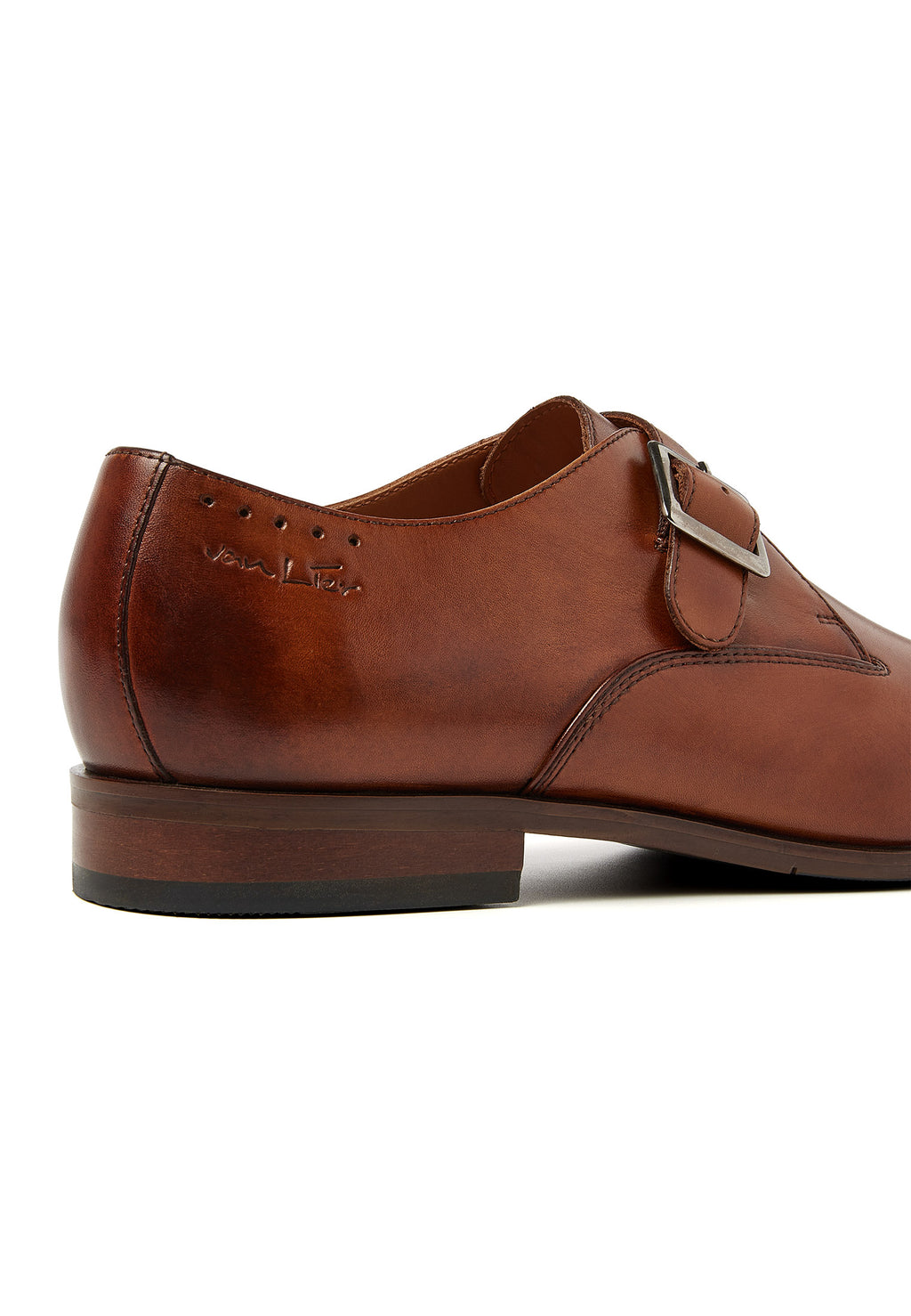 Cognac gladleren Egeus gespschoen