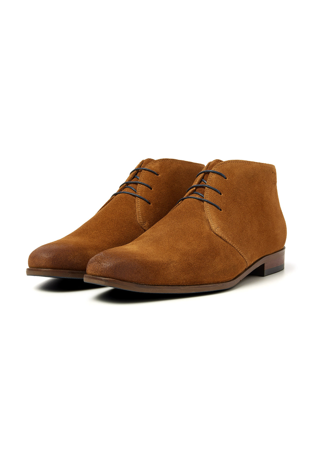 Cognac Wildleder Egeus halbhoher Schnürschuh