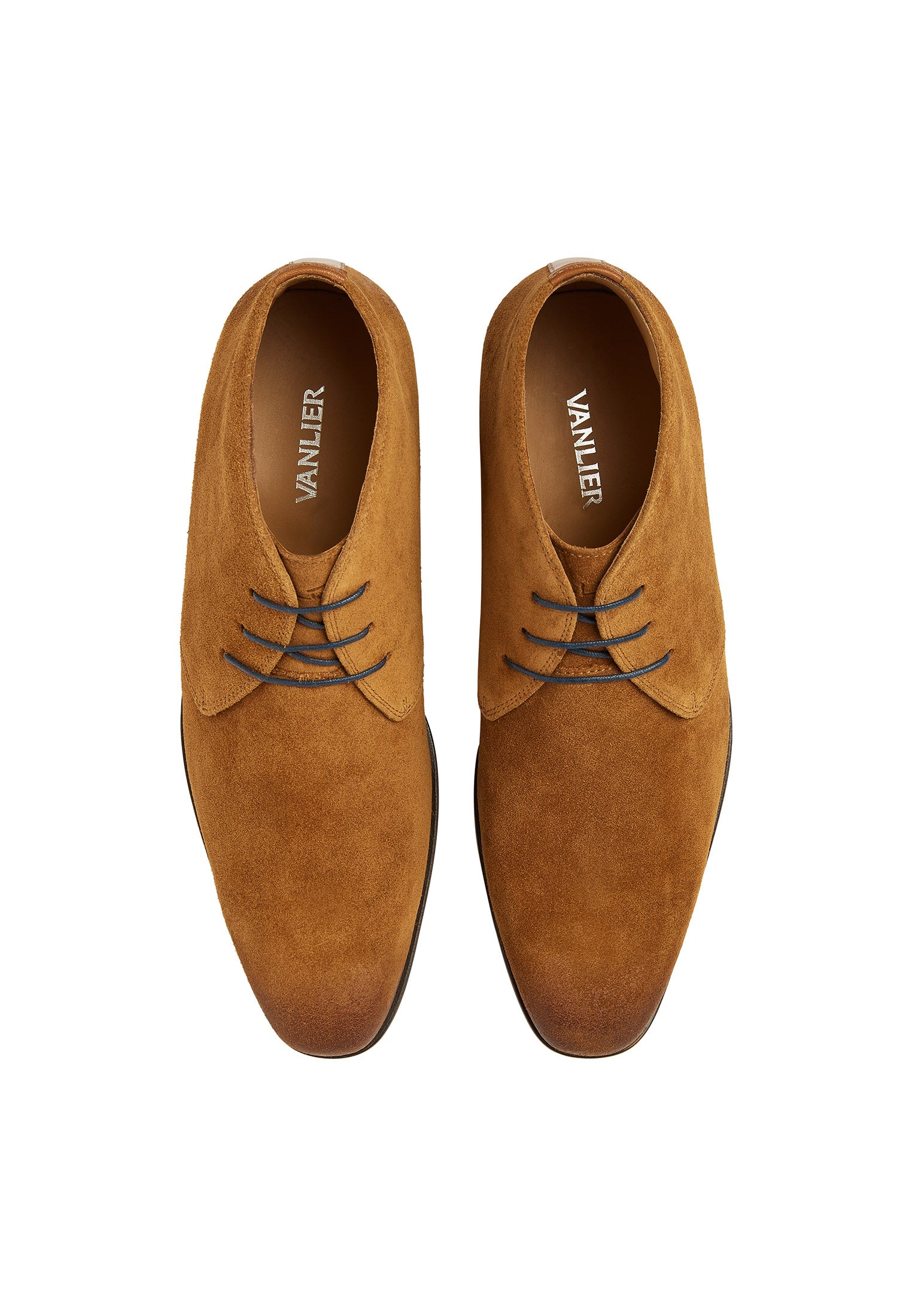 Cognac Wildleder Egeus halbhoher Schnürschuh