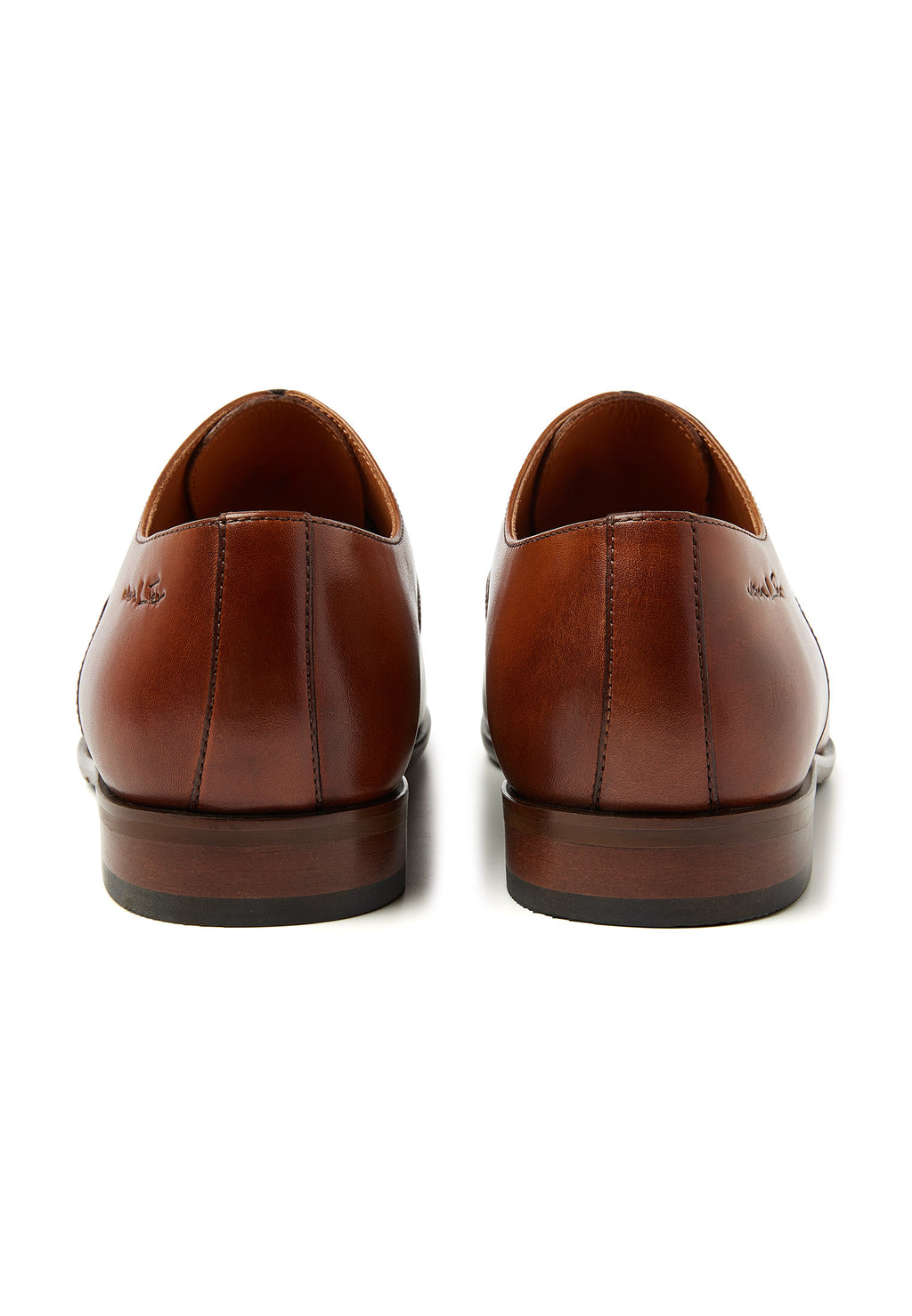 Cognac gladleren Egeus veterschoen