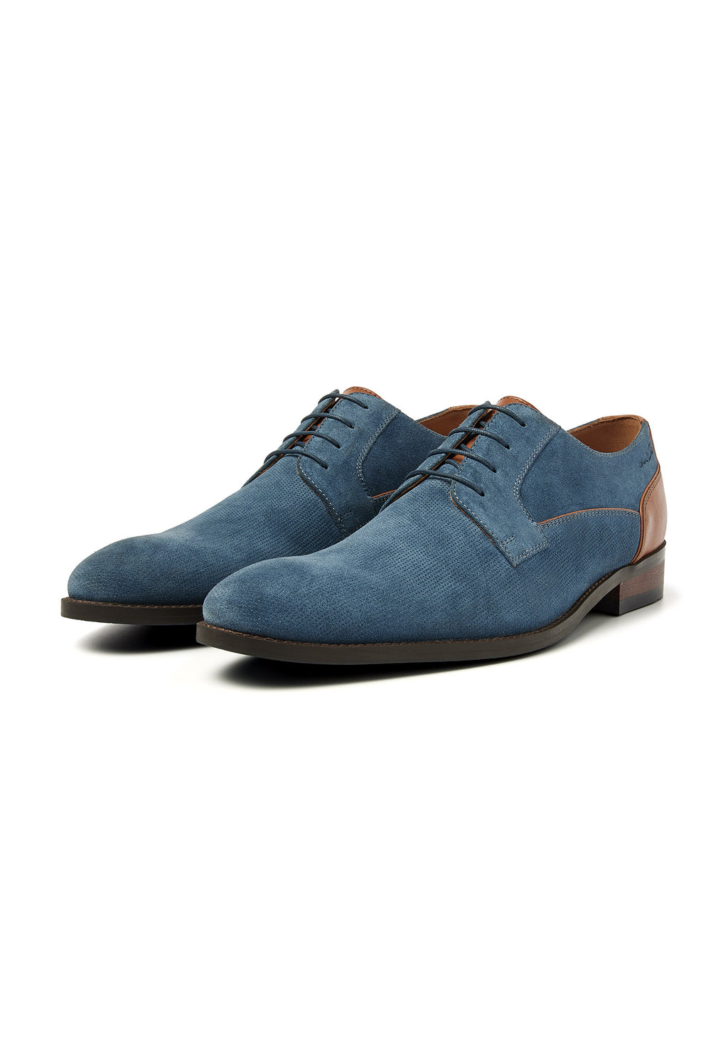 Blaues Wildleder Vienna Schnürschuh