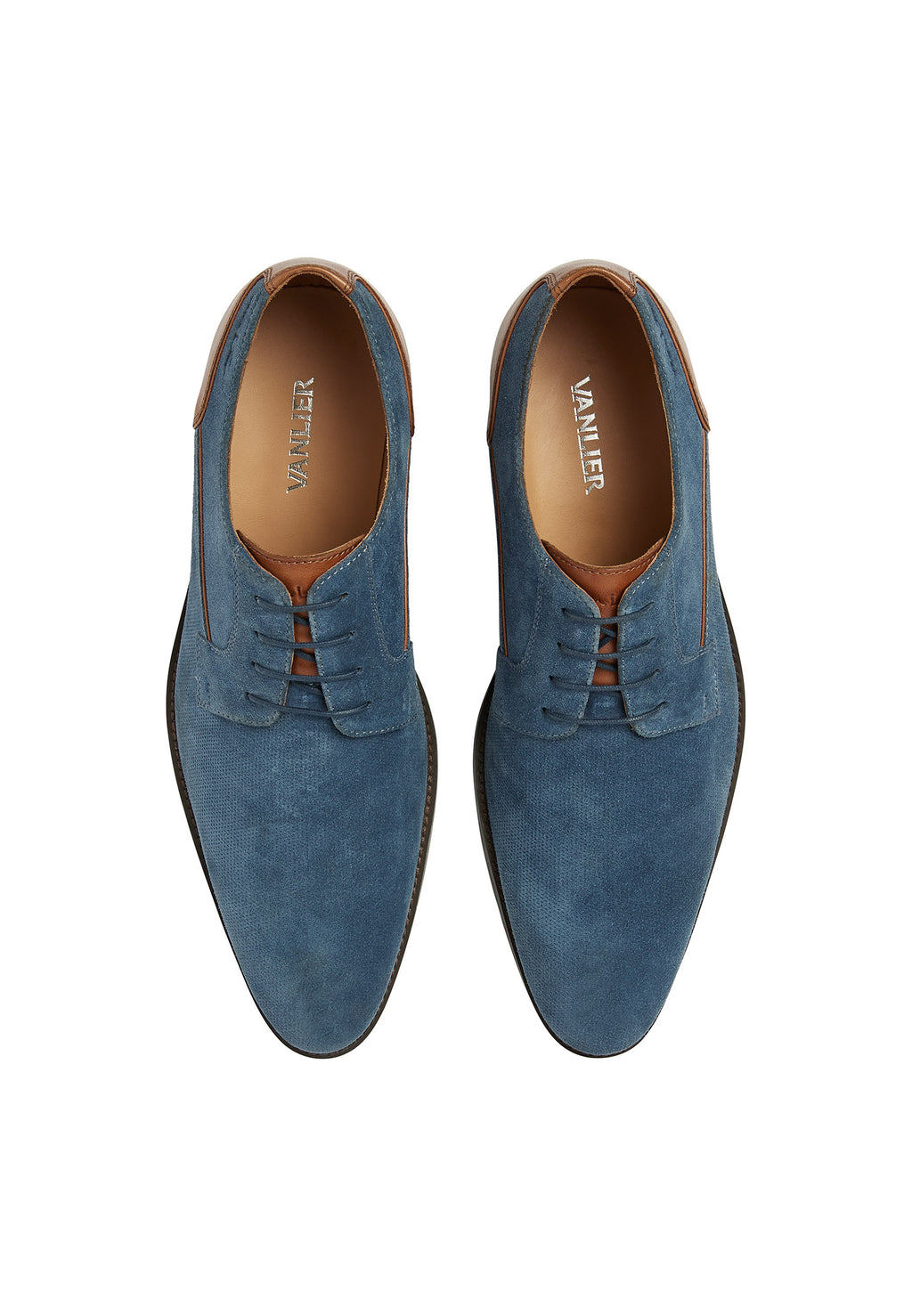 Blaues Wildleder Vienna Schnürschuh