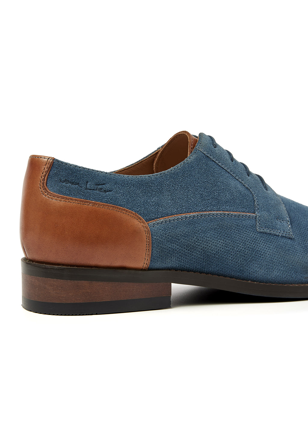 Blaues Wildleder Vienna Schnürschuh