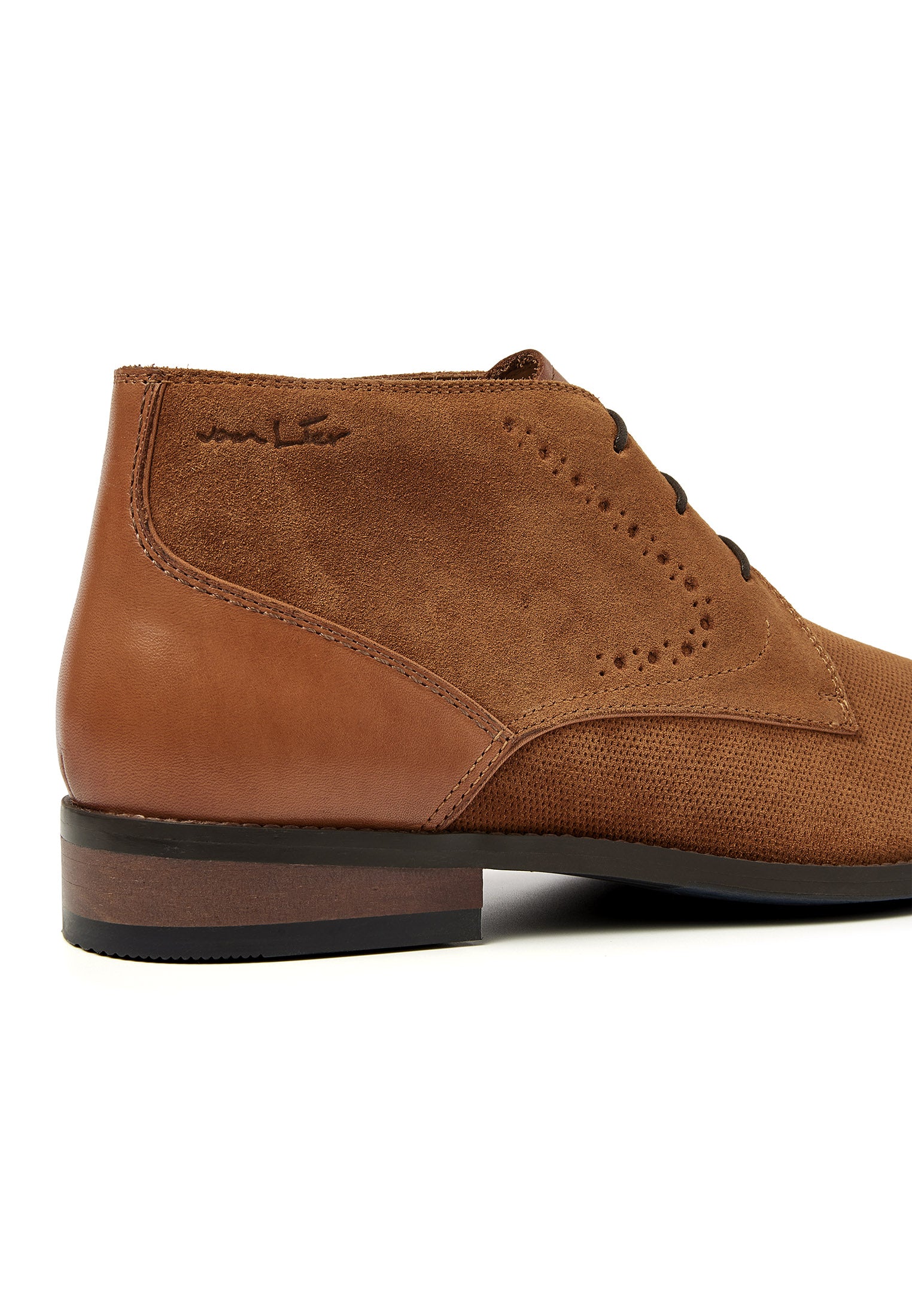 Cognac suède Vienna halflange veterschoen