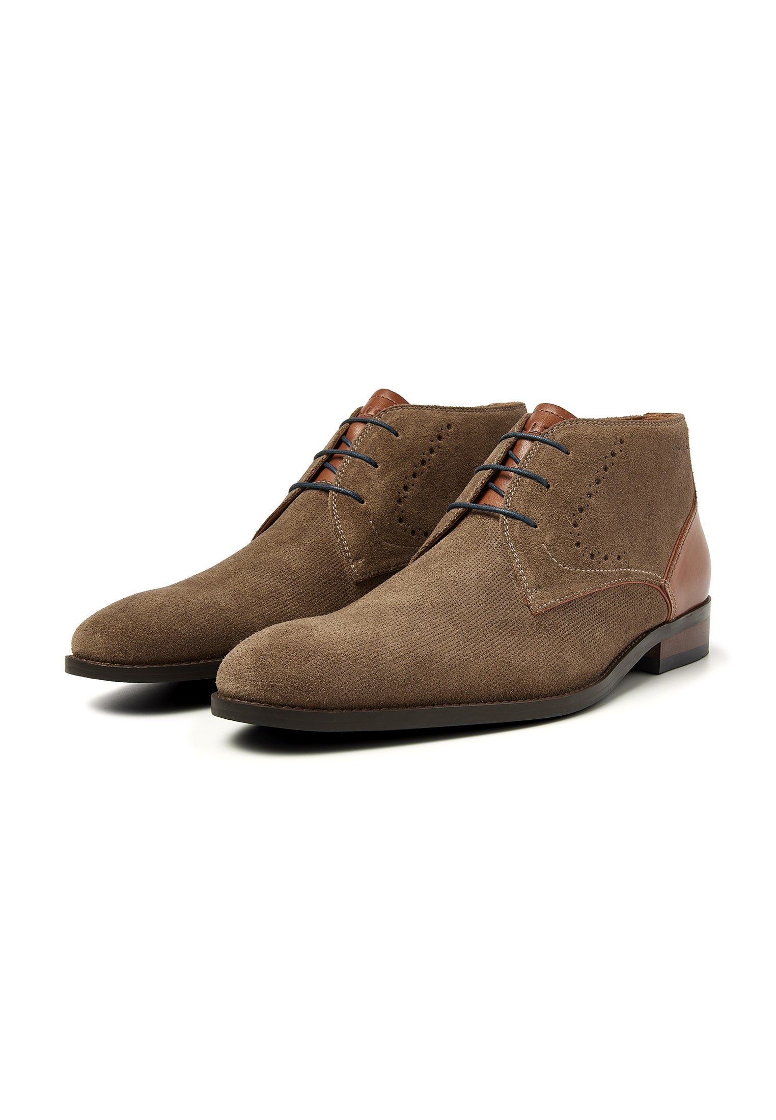 Taupe Wildleder Vienna halbhoher Schnürschuh