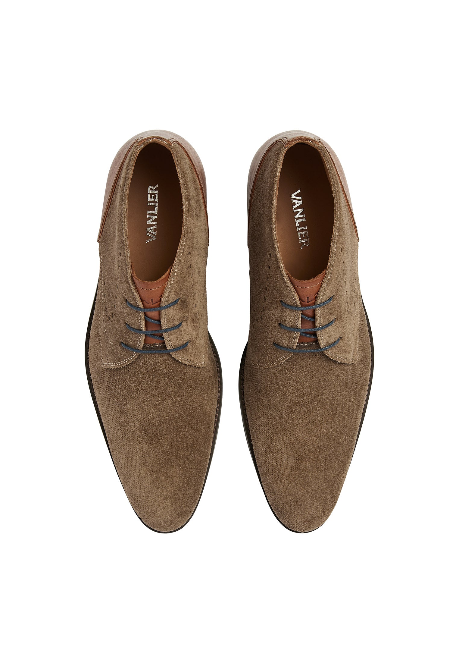 Taupe Wildleder Vienna halbhoher Schnürschuh