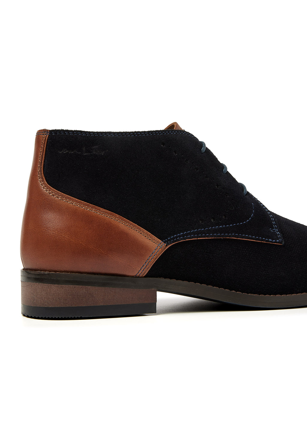 Navy Wildleder Vienna halbhoher Schnürschuh