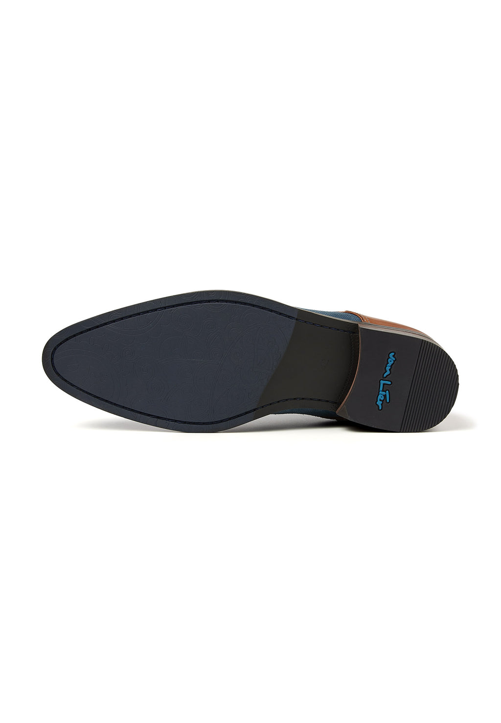 Blauwildleder Vienna halbhoher Schnürschuh