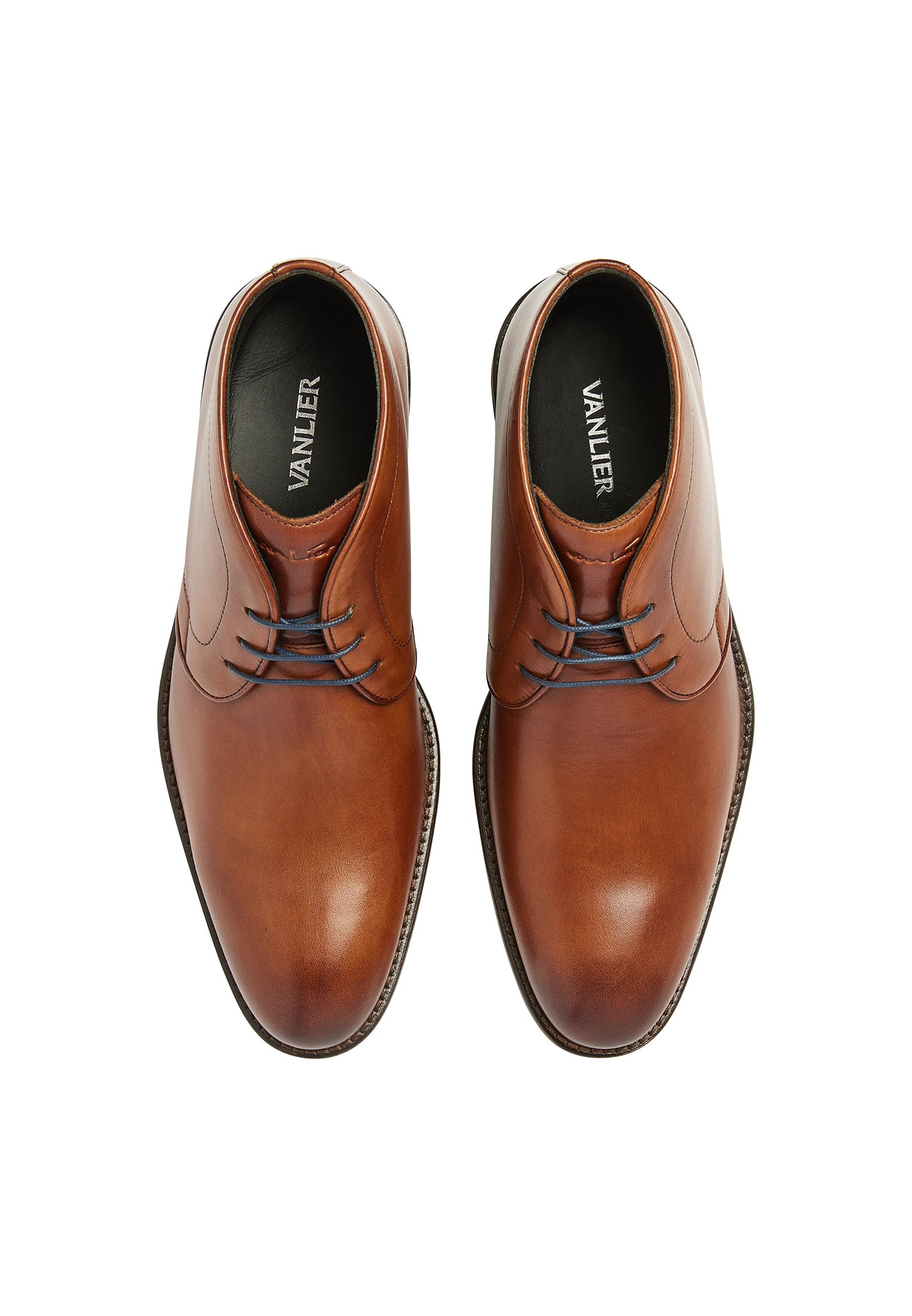 Cognac Glattleder Montana Halbschuh