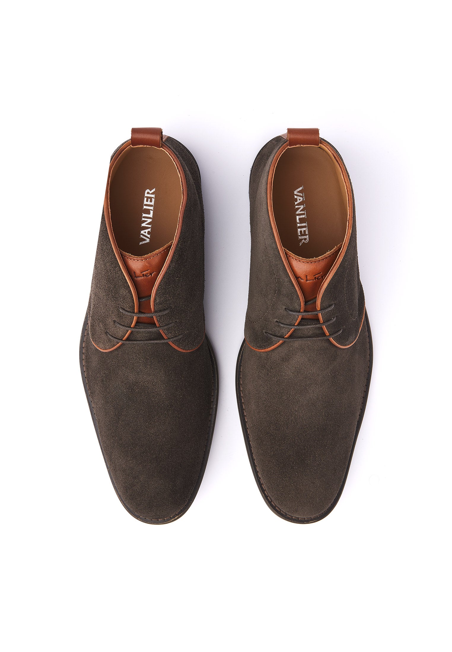 Testa di Moro Bruin suède Montana halfhoge veterschoen