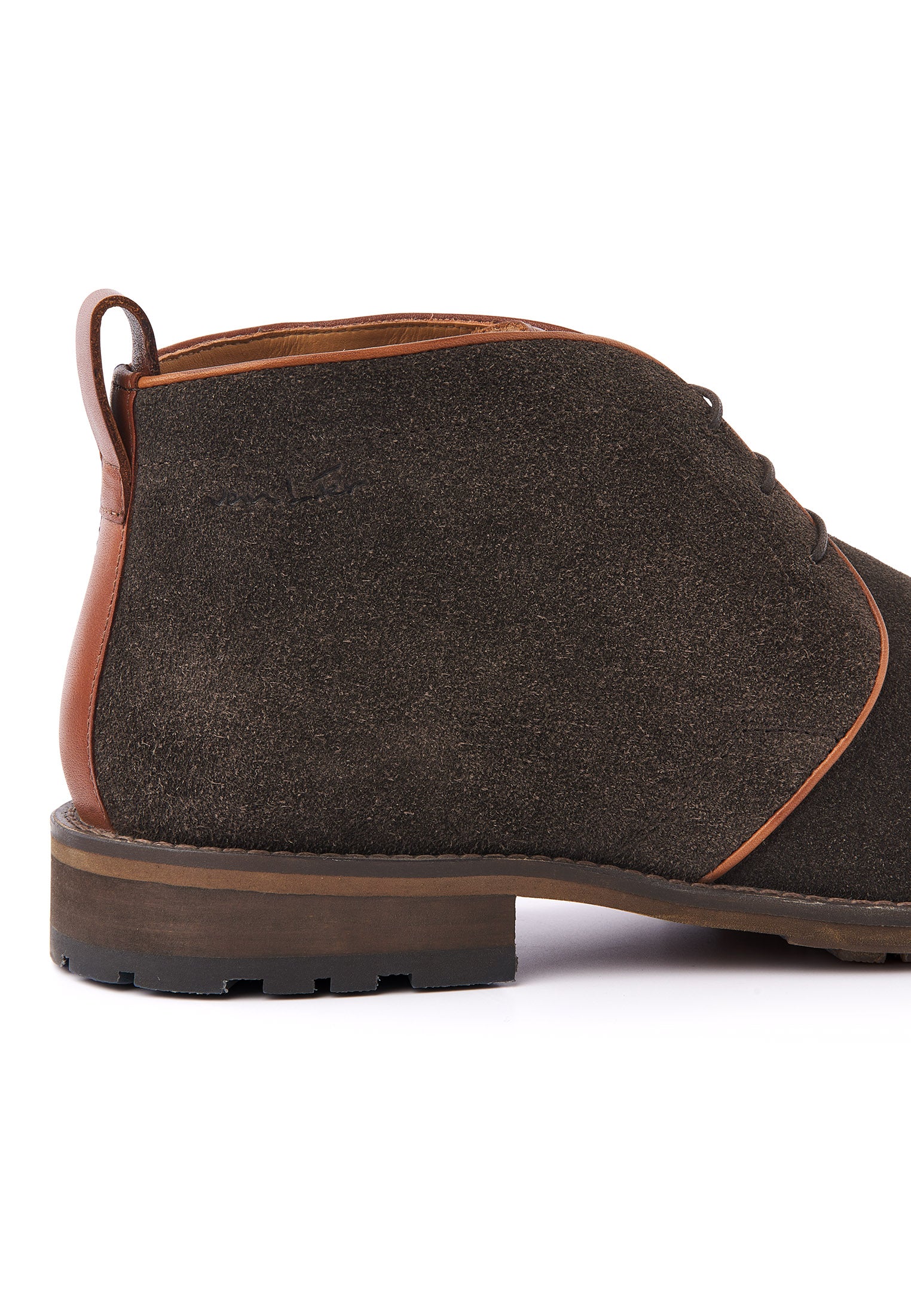 Testa di Moro Bruin suède Montana halfhoge veterschoen