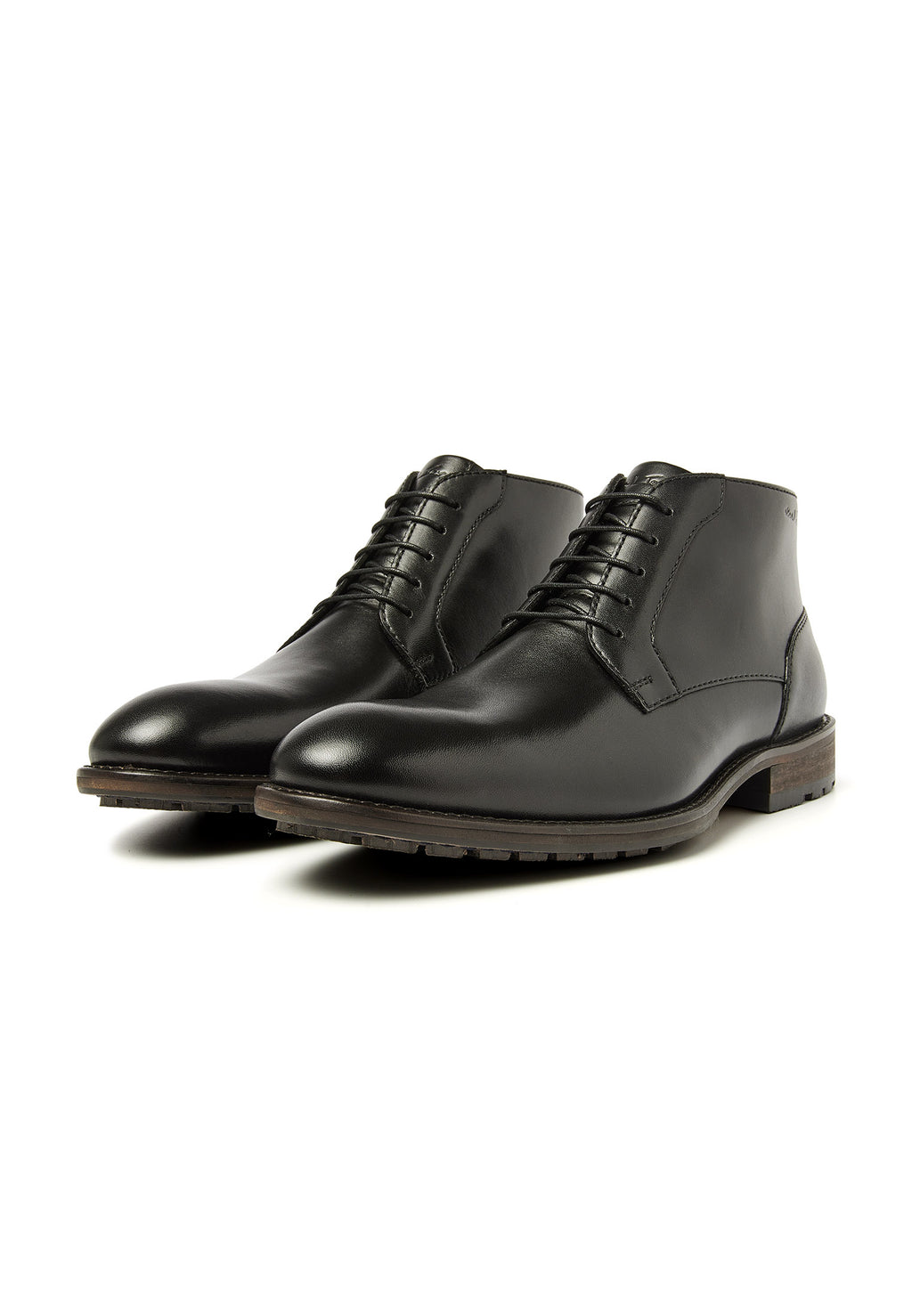 Schwarzer Glattleder Montana Schnürschuh