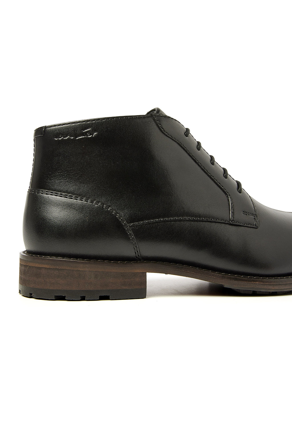 Schwarzer Glattleder Montana Schnürschuh