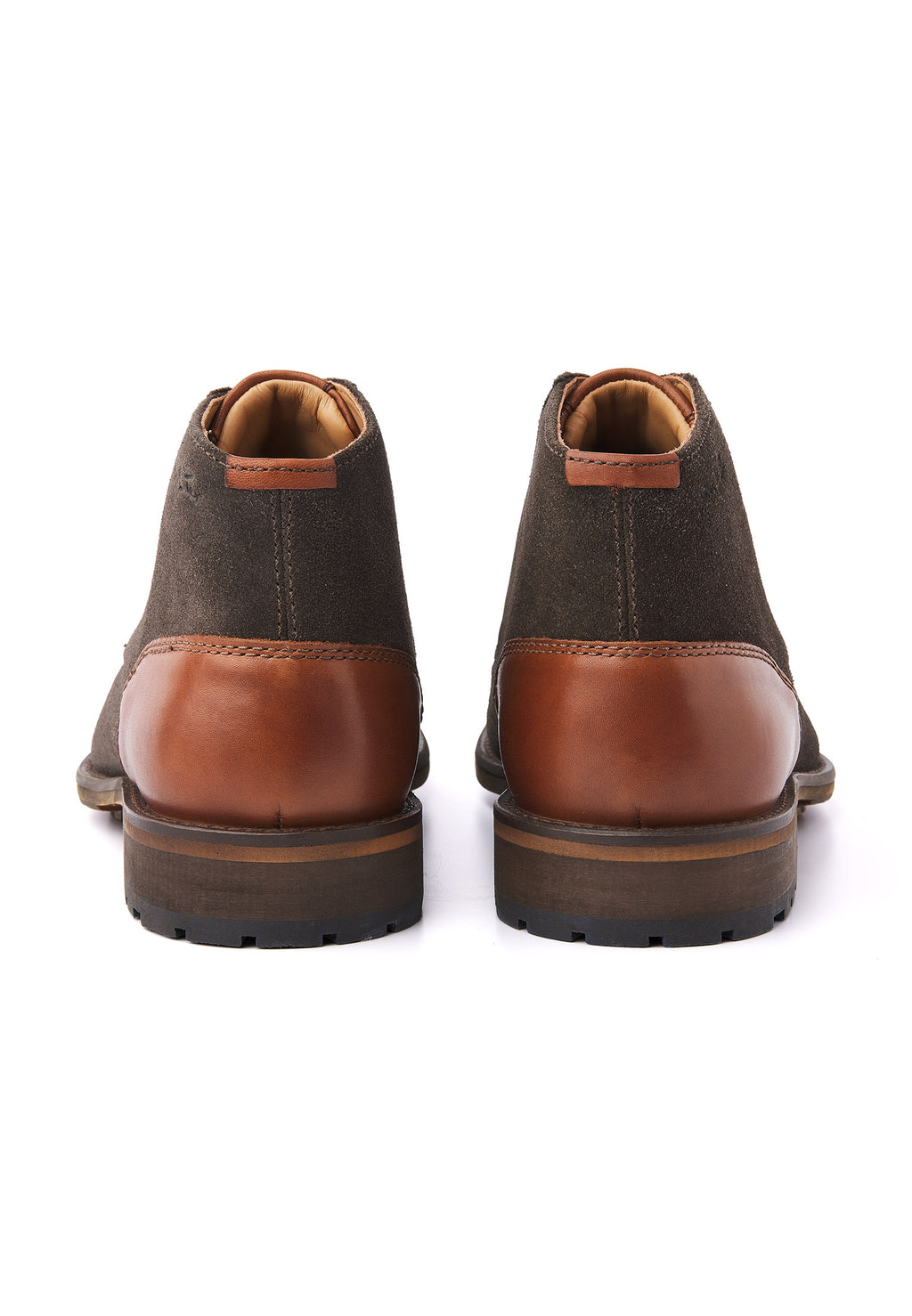 Testa di moro Bruin suède Montana halfhoge veterschoen