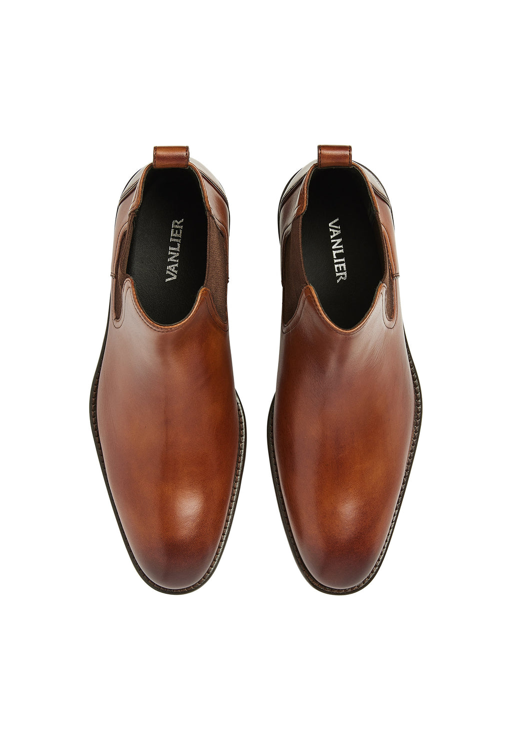 Cognac Glattleder Montana Chelsea Boot