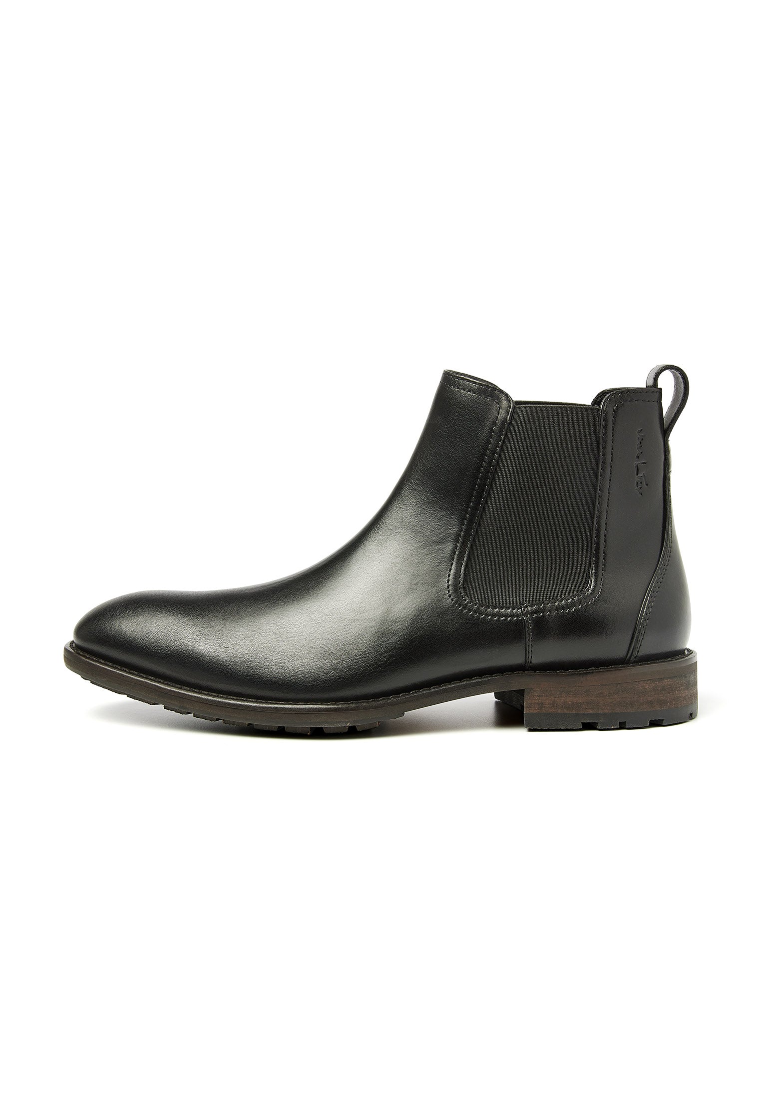 Schwarzer Glattleder Montana Chelsea Boot