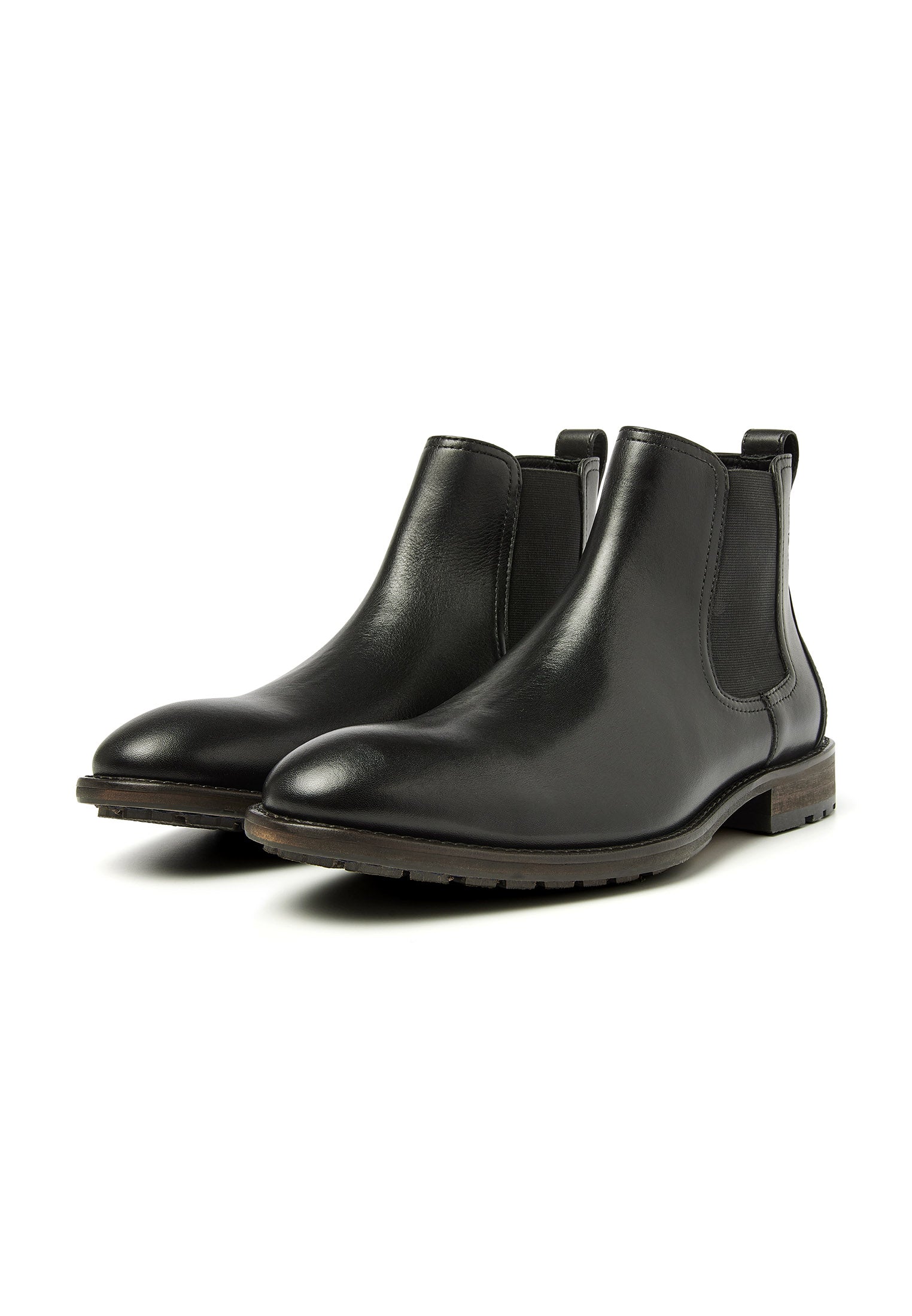 Schwarzer Glattleder Montana Chelsea Boot
