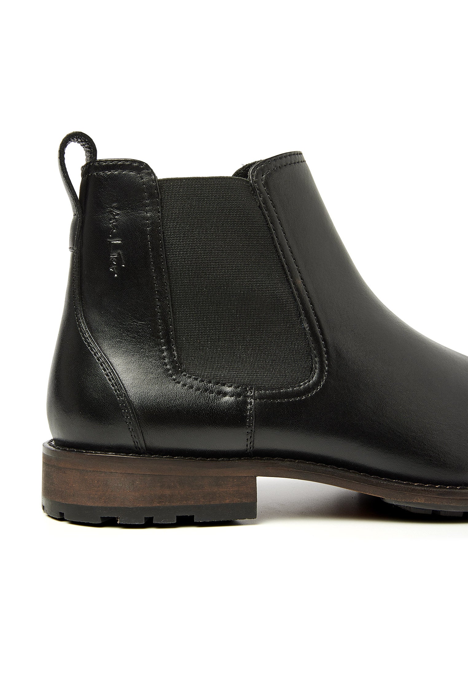 Schwarzer Glattleder Montana Chelsea Boot