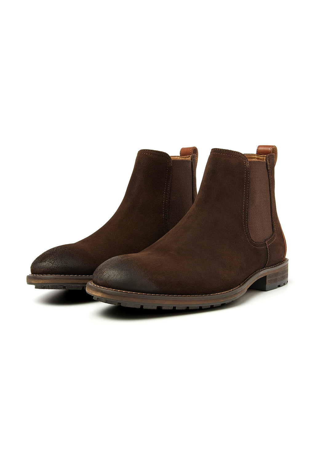 T-moro braune Wildleder Montana Chelsea Boot