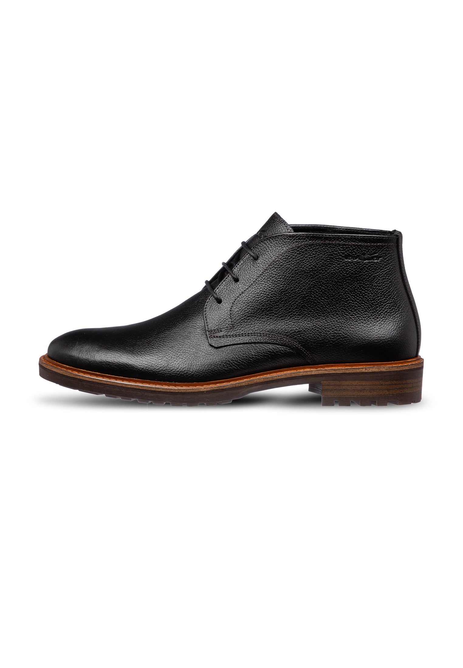 Schwarzer Glattleder Rigi Schnürschuh