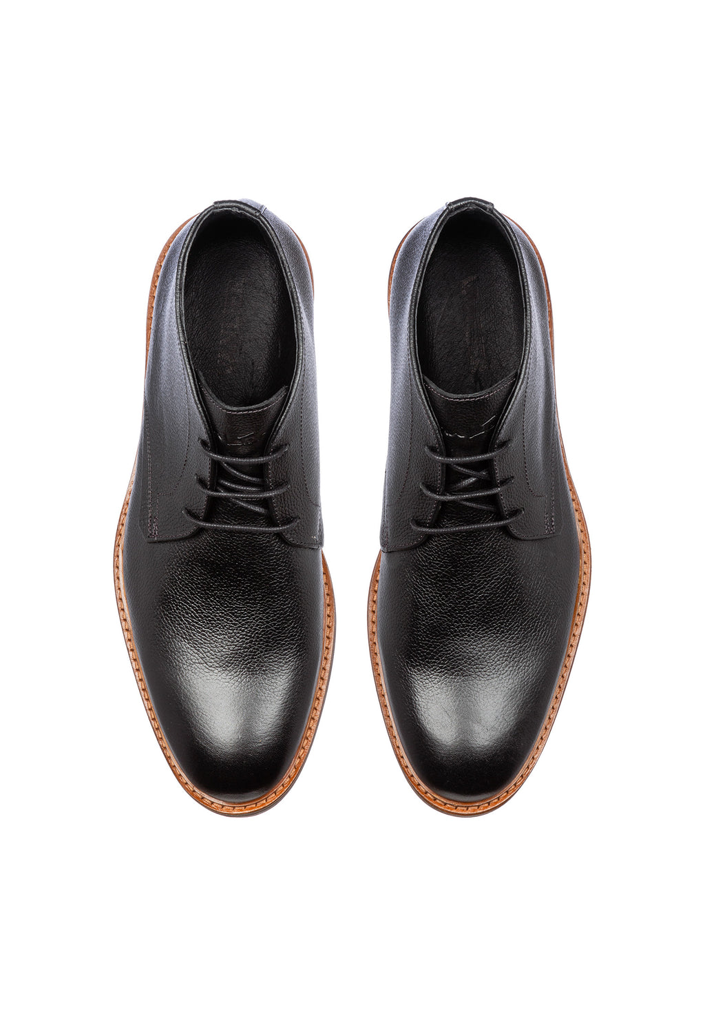 Schwarzer Glattleder Rigi Schnürschuh