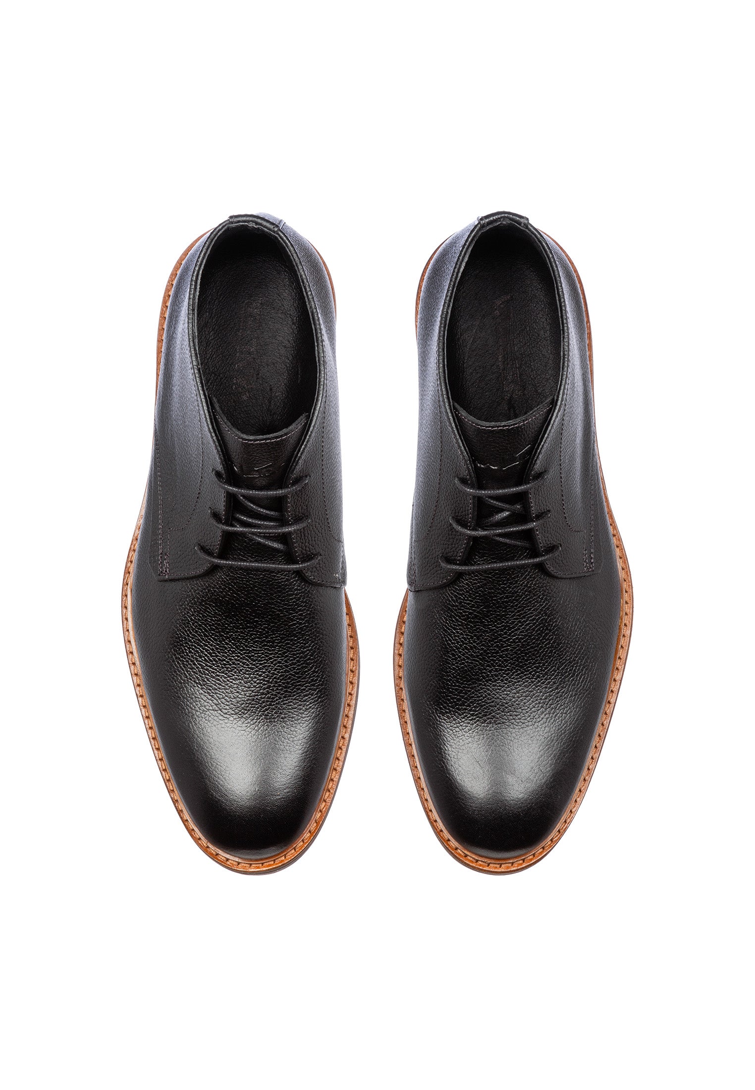 Schwarzer Glattleder Rigi Schnürschuh