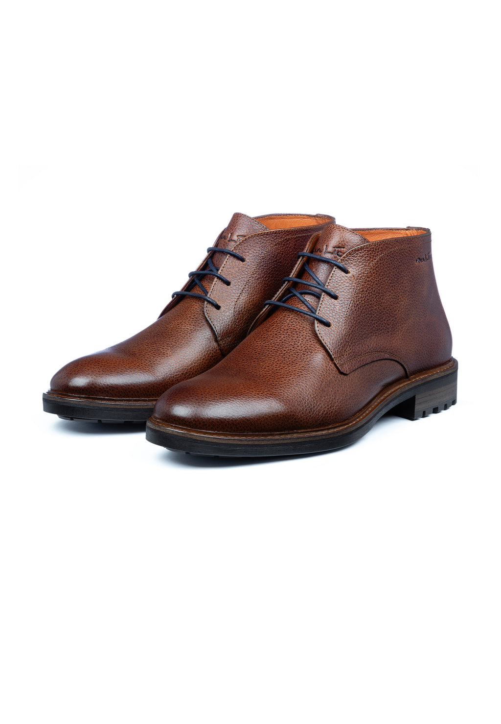 Hellbrauner Leder-Loafer Rigi halbhoher Schnürschuh