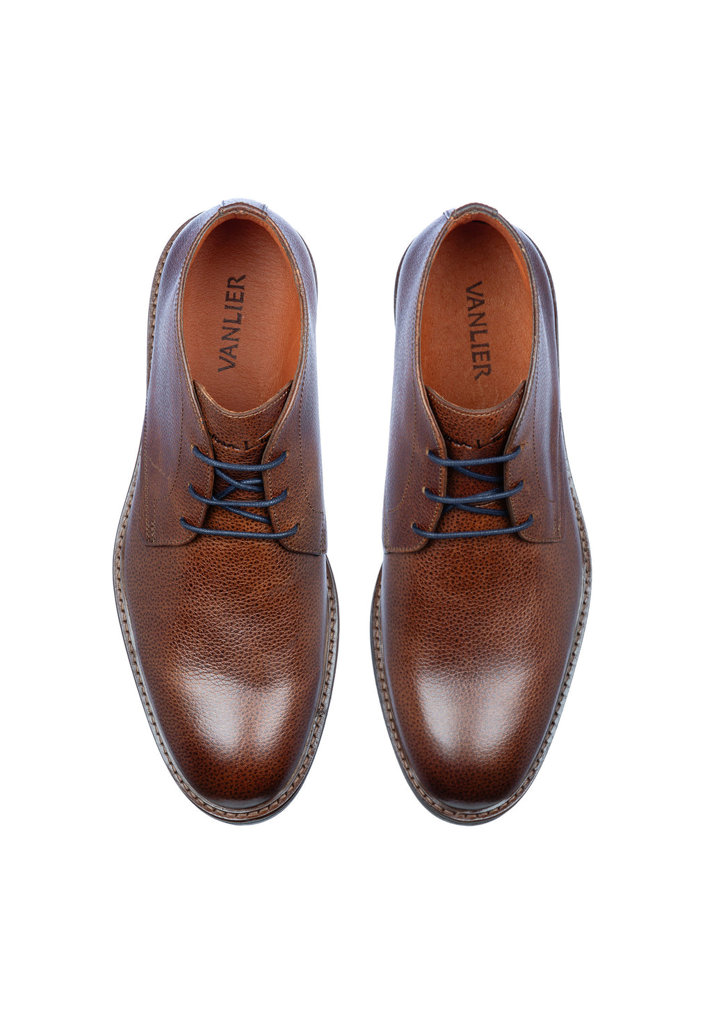 Hellbrauner Leder-Loafer Rigi halbhoher Schnürschuh