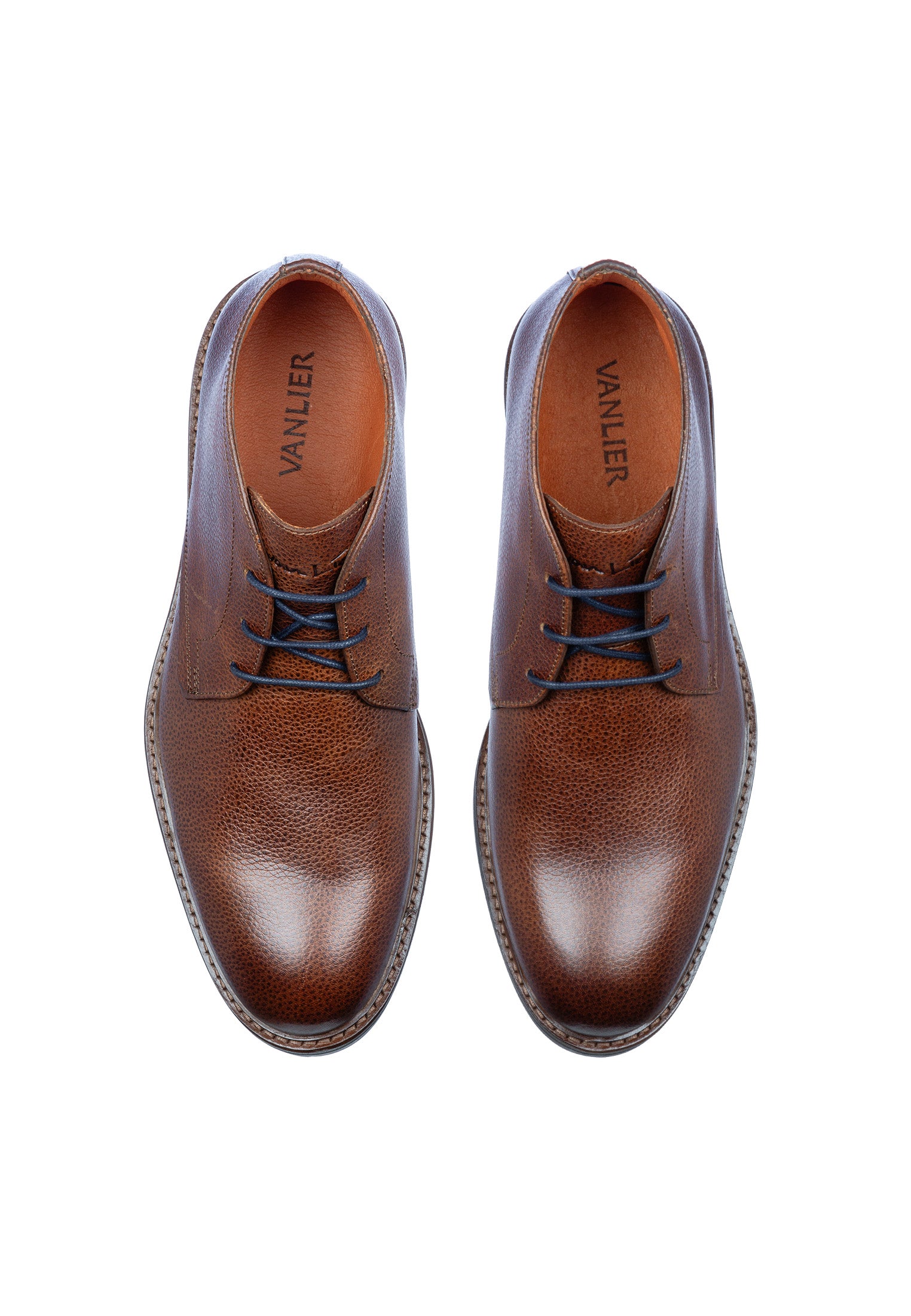 Hellbrauner Leder-Loafer Rigi halbhoher Schnürschuh