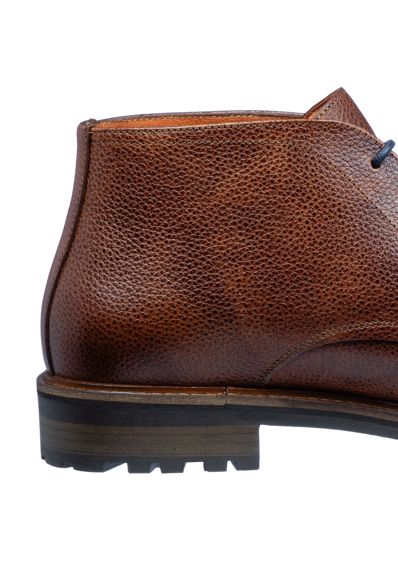 Hellbrauner Leder-Loafer Rigi halbhoher Schnürschuh