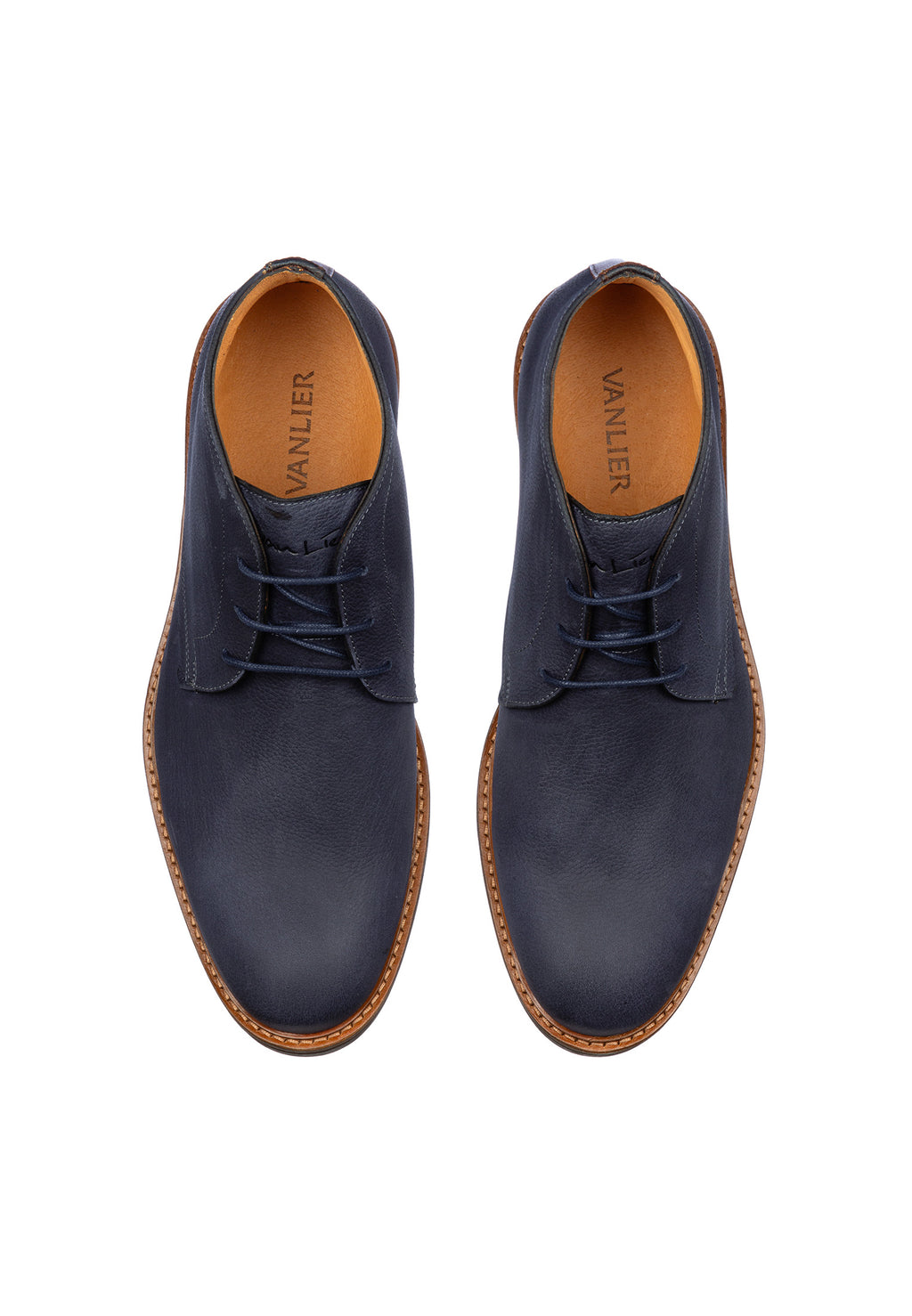 Navy Nubuck Rigi halbhoher Schnürschuh