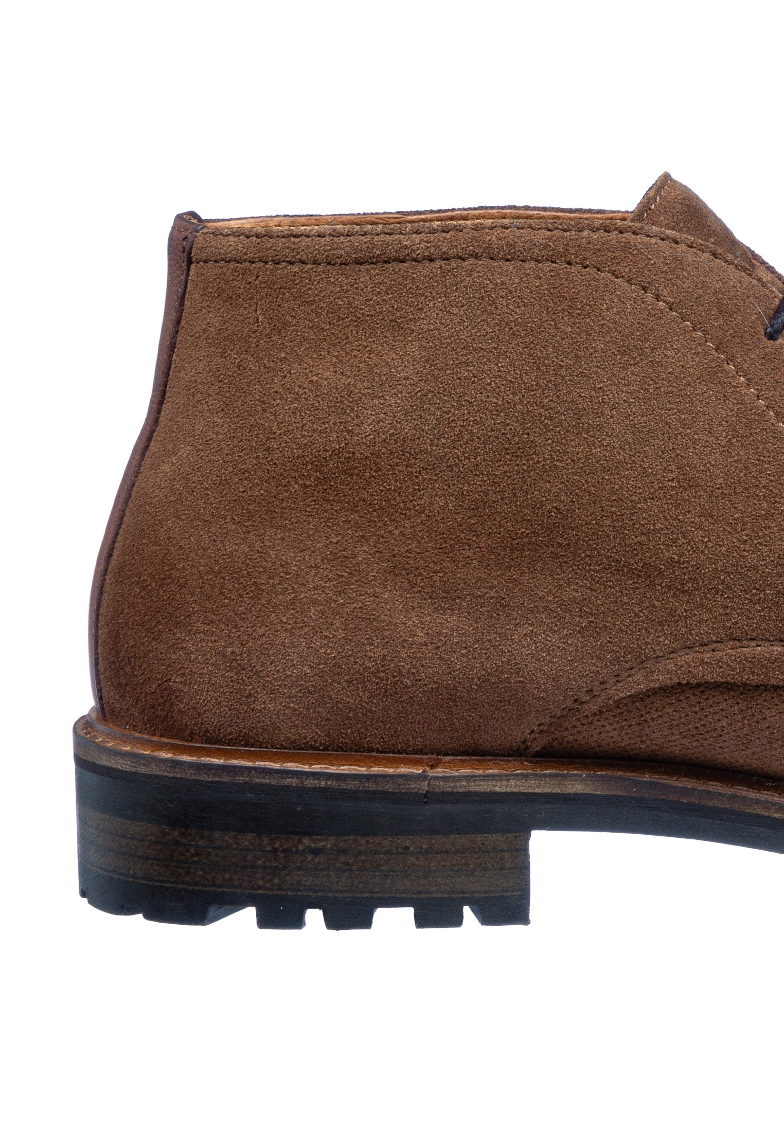 Roest cognac suède Rigi halflange veterschoen