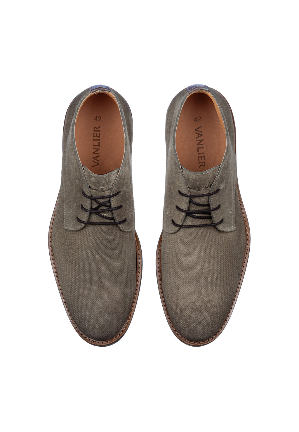 Taupe Wildleder Rigi Schnürschuh