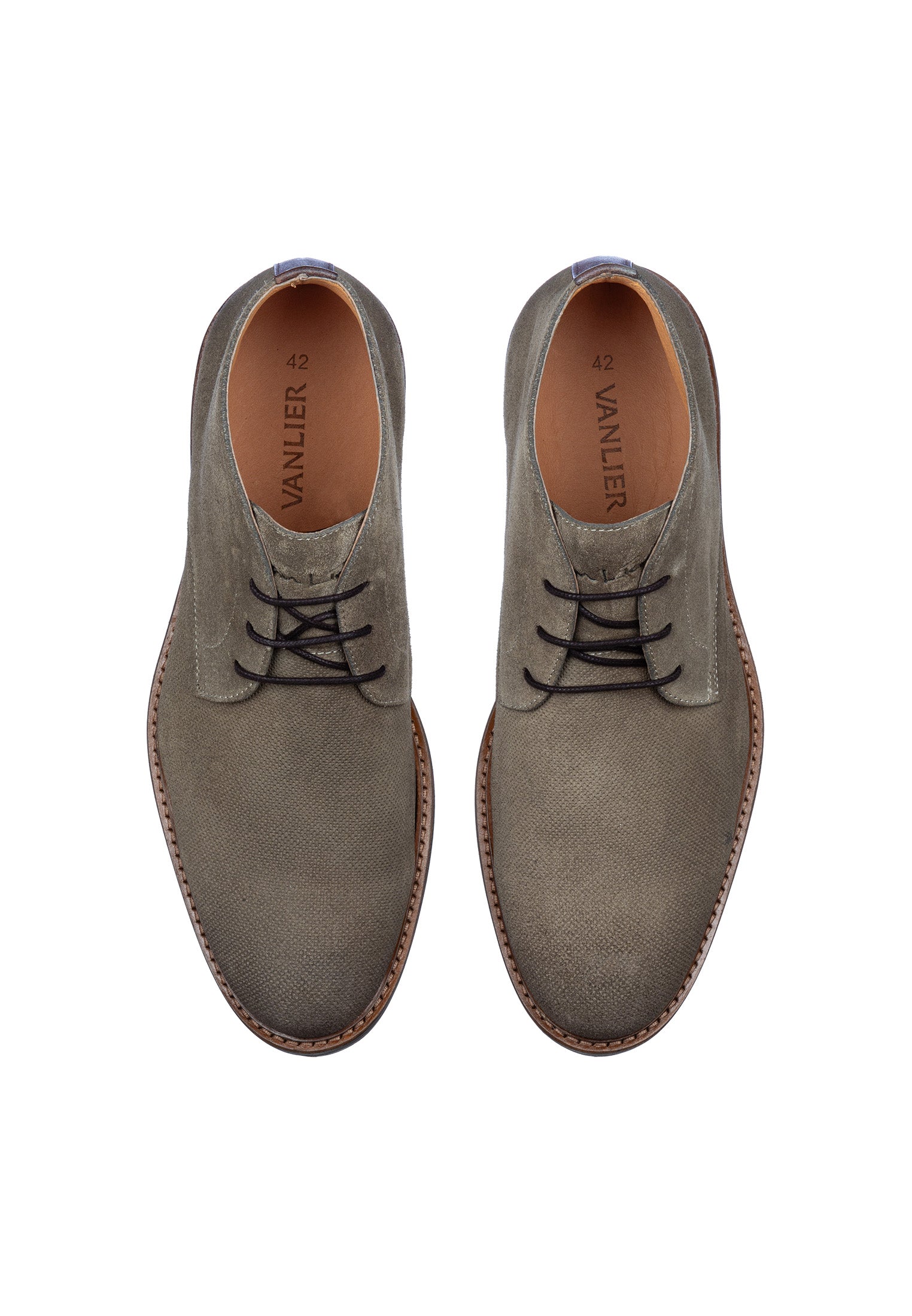 Taupe Wildleder Rigi Schnürschuh