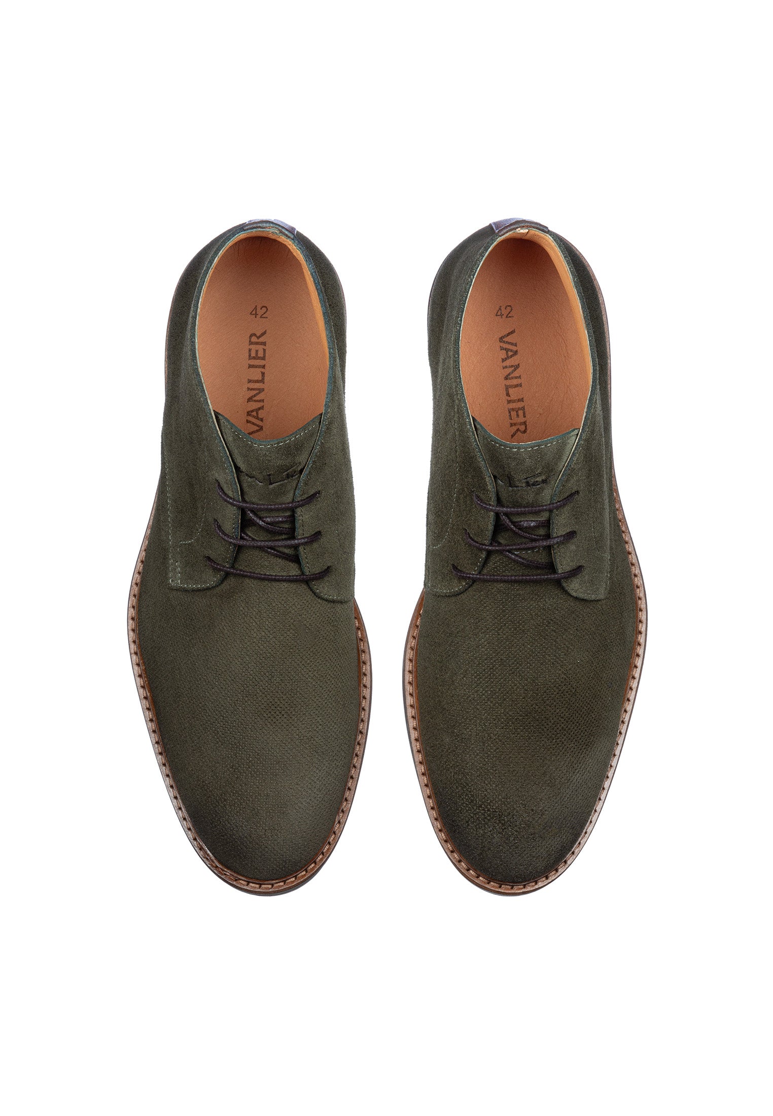 Grau-grüner Wildleder Rigi Schnürschuh