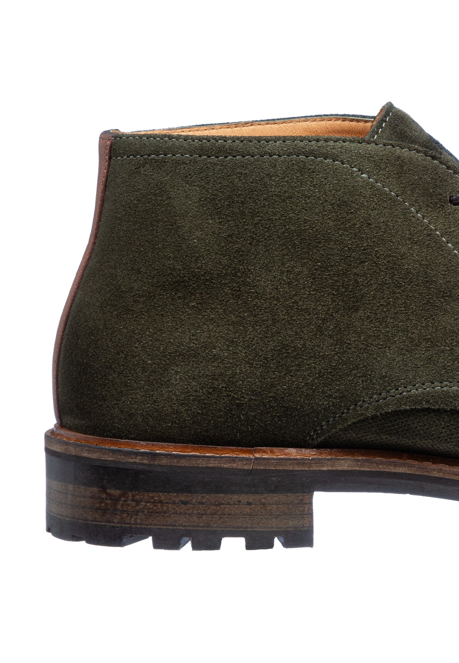 Grau-grüner Wildleder Rigi Schnürschuh