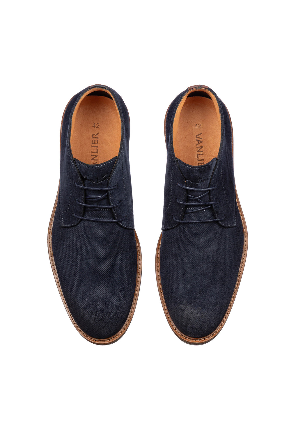 Navy Wildleder Rigi halbhoher Schnürschuh