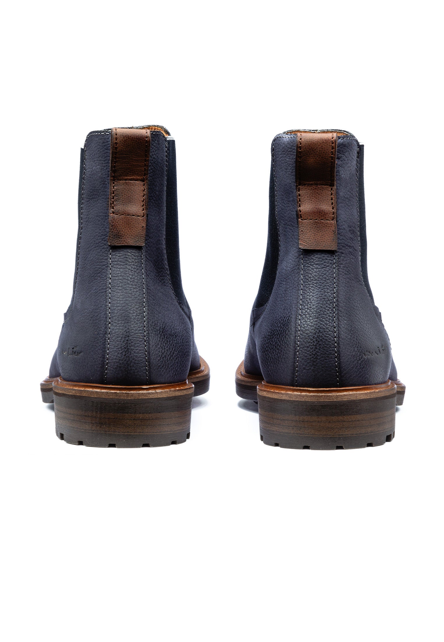 Navy blauw Nubuck Rigi chelsea boot
