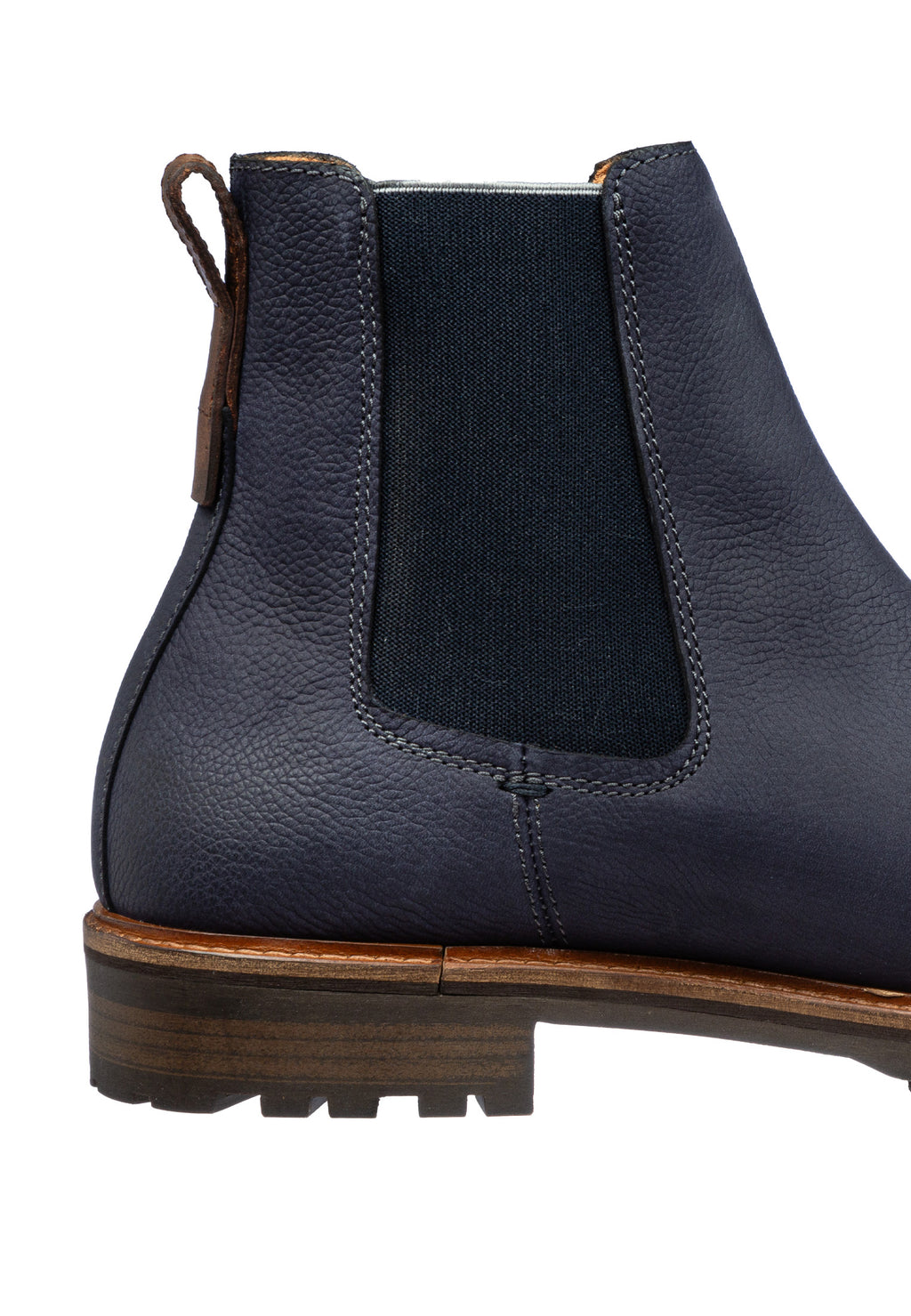Navy blauw Nubuck Rigi chelsea boot