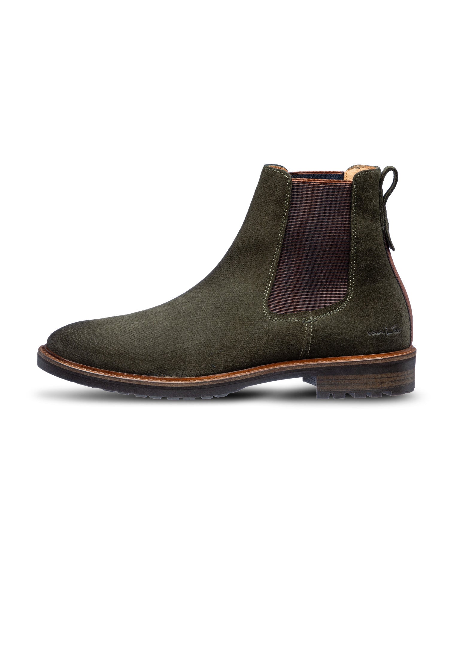 Grau-grüner Wildleder Rigi Chelsea Boot
