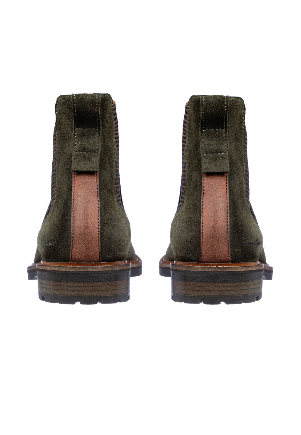 Grau-grüner Wildleder Rigi Chelsea Boot