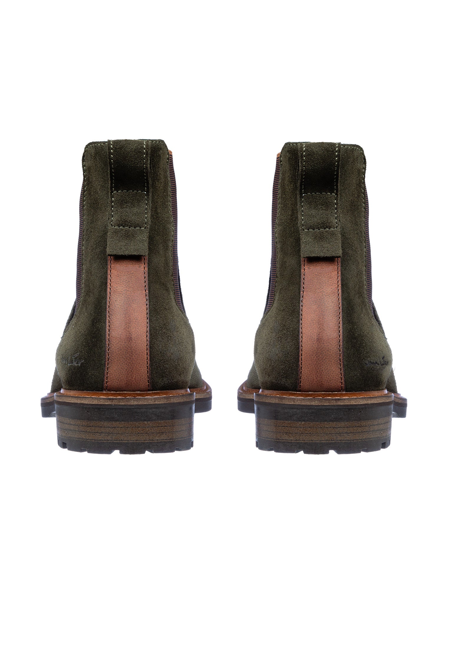 Grau-grüner Wildleder Rigi Chelsea Boot
