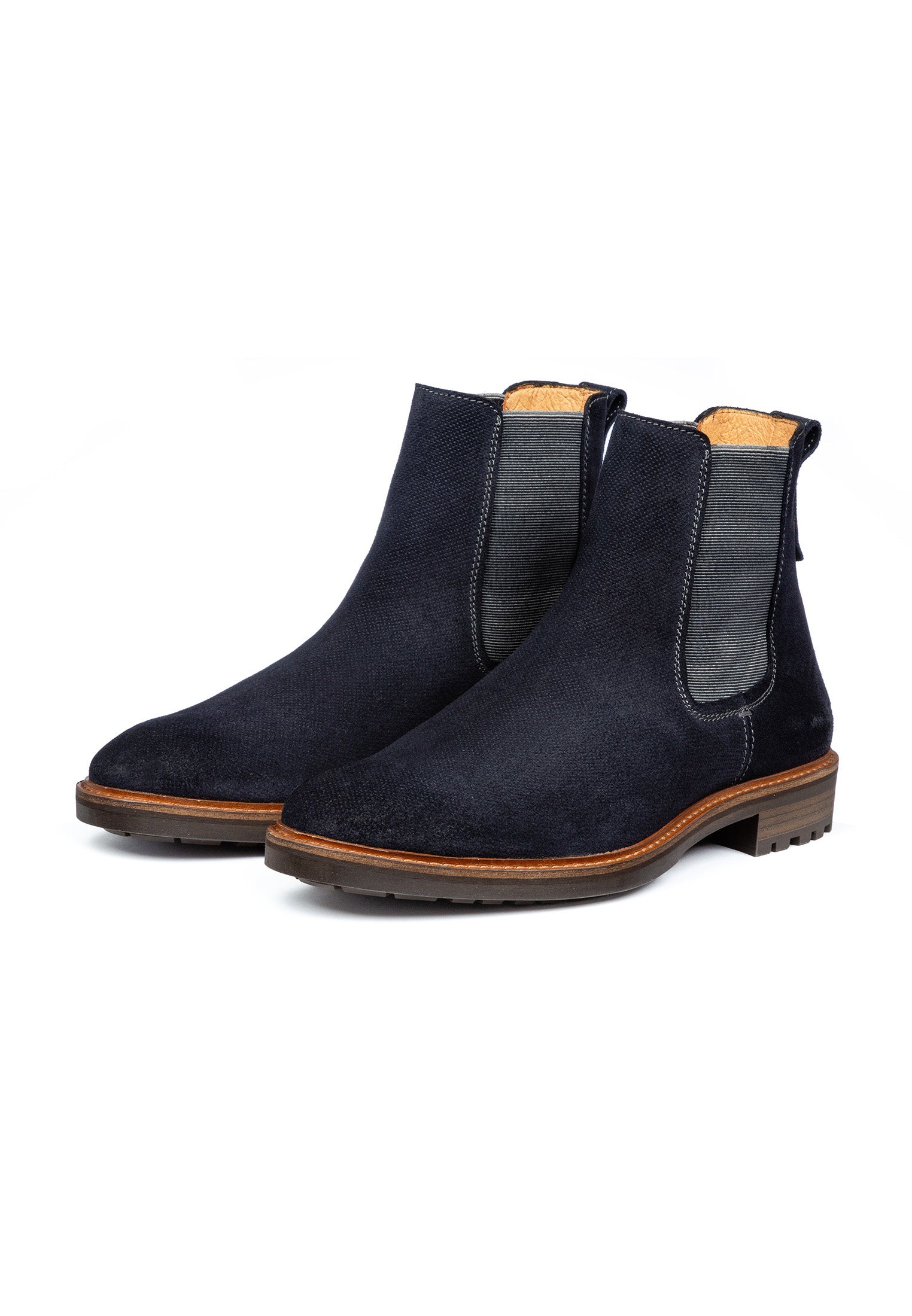 Navy blaue Wildleder Rigi Chelsea Boot