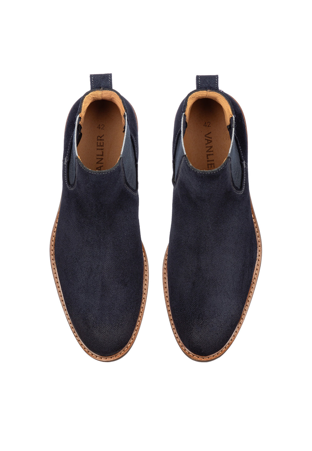 Navy blaue Wildleder Rigi Chelsea Boot