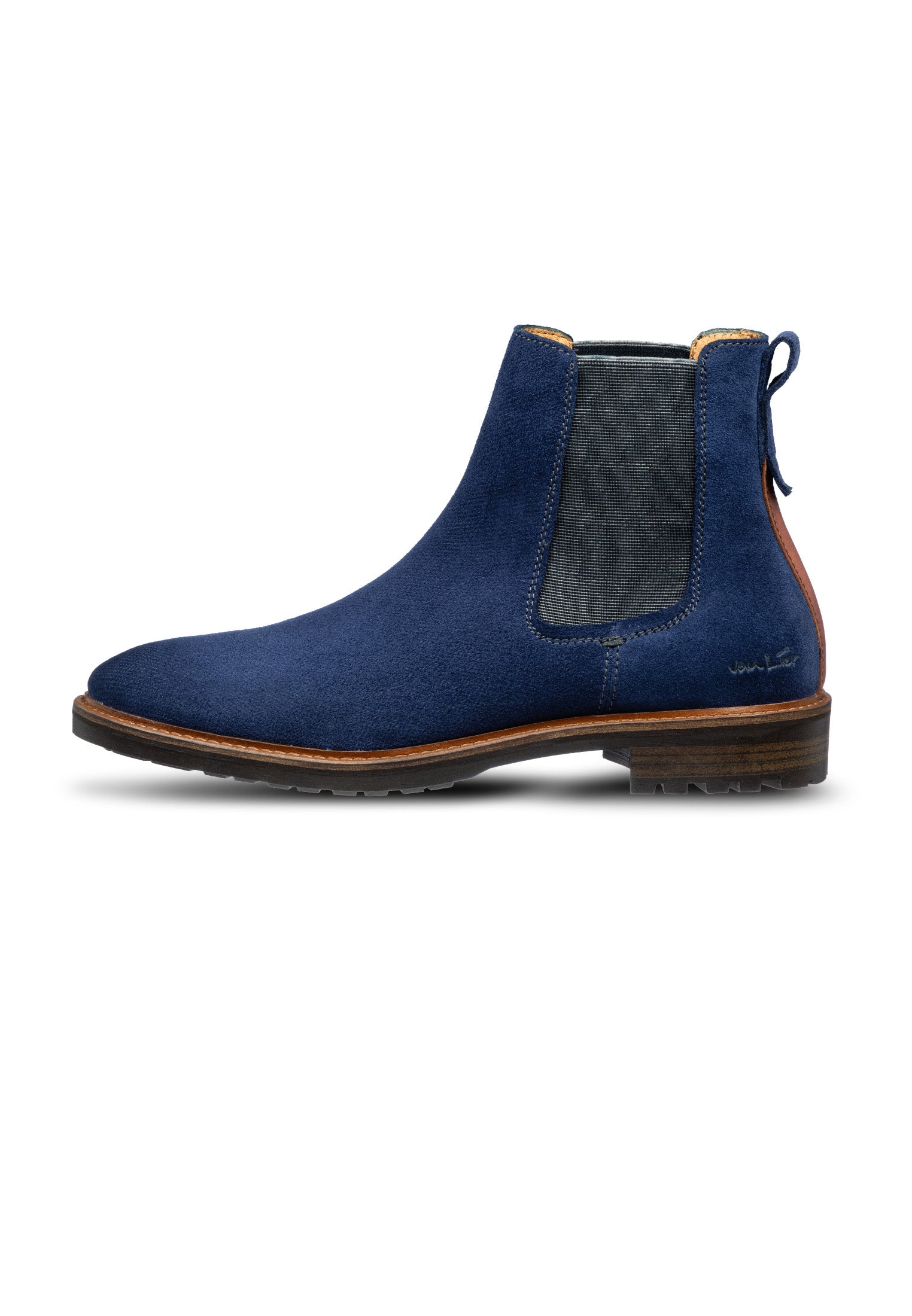 Blauer Wildleder Rigi Chelsea Boot