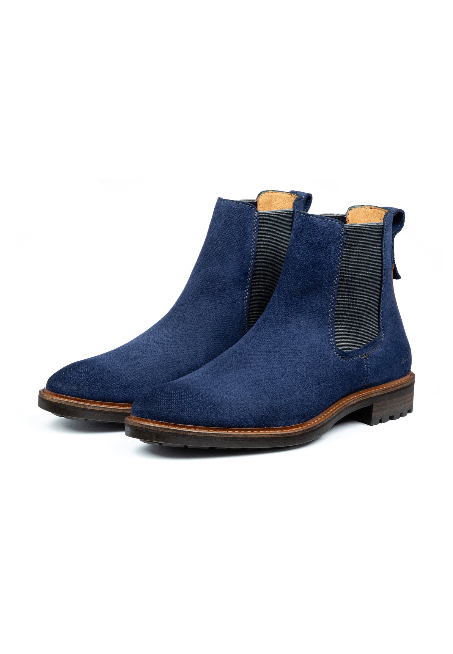 Blauer Wildleder Rigi Chelsea Boot